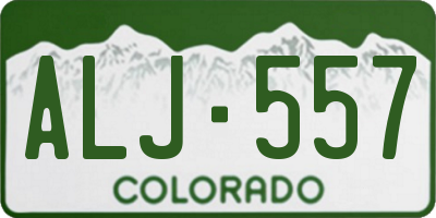 CO license plate ALJ557