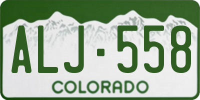 CO license plate ALJ558