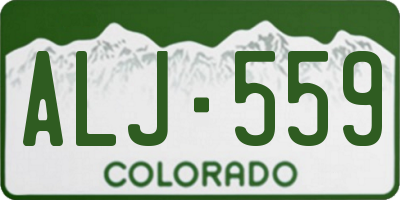 CO license plate ALJ559