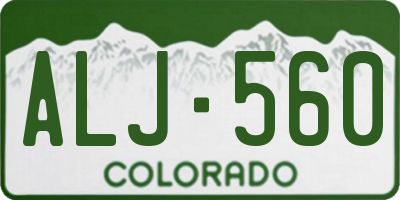 CO license plate ALJ560