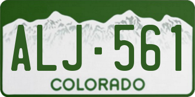 CO license plate ALJ561