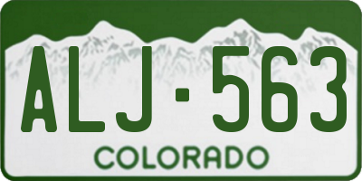 CO license plate ALJ563