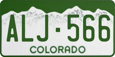 CO license plate ALJ566