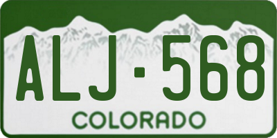 CO license plate ALJ568