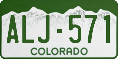 CO license plate ALJ571