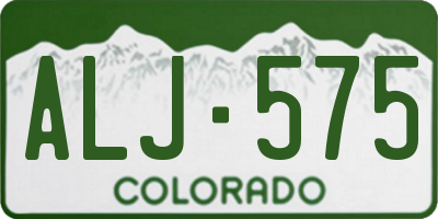 CO license plate ALJ575