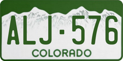 CO license plate ALJ576