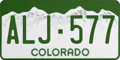 CO license plate ALJ577