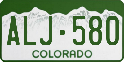 CO license plate ALJ580