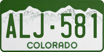 CO license plate ALJ581