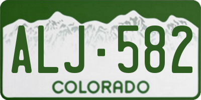 CO license plate ALJ582