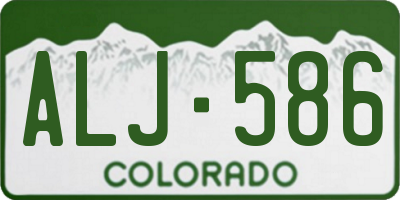 CO license plate ALJ586