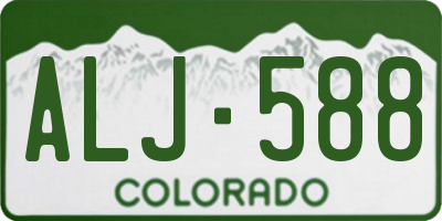 CO license plate ALJ588
