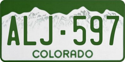 CO license plate ALJ597