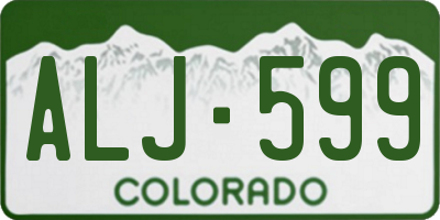 CO license plate ALJ599