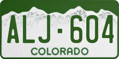 CO license plate ALJ604