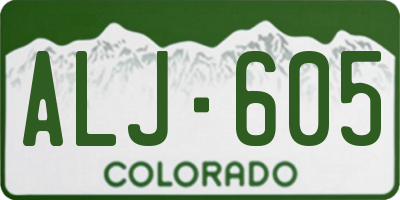 CO license plate ALJ605