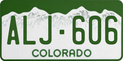 CO license plate ALJ606