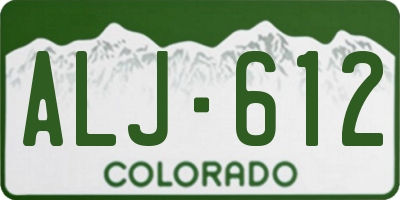 CO license plate ALJ612
