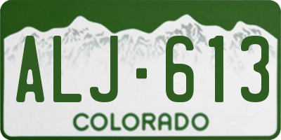 CO license plate ALJ613