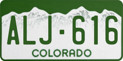 CO license plate ALJ616