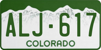 CO license plate ALJ617