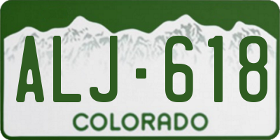 CO license plate ALJ618