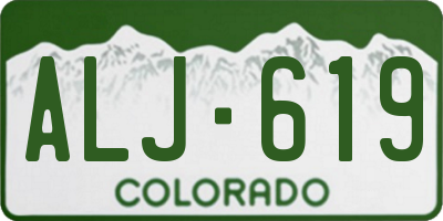 CO license plate ALJ619