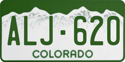 CO license plate ALJ620