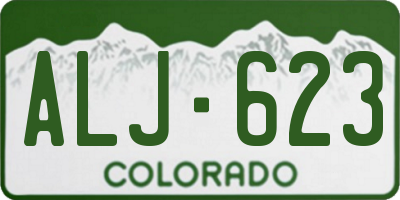 CO license plate ALJ623