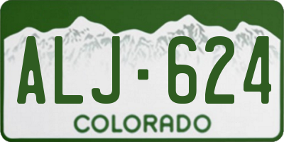 CO license plate ALJ624