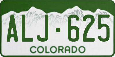 CO license plate ALJ625