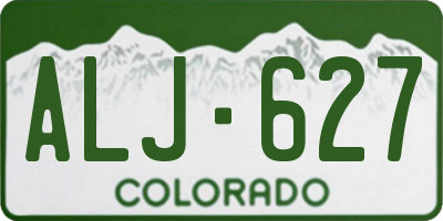 CO license plate ALJ627