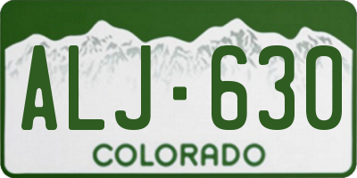 CO license plate ALJ630