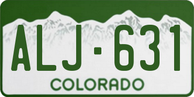 CO license plate ALJ631