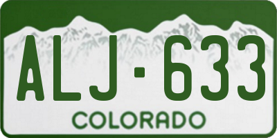CO license plate ALJ633