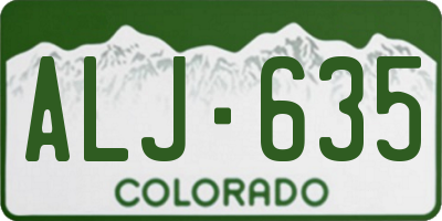 CO license plate ALJ635