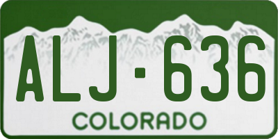 CO license plate ALJ636