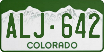 CO license plate ALJ642
