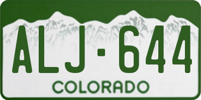 CO license plate ALJ644