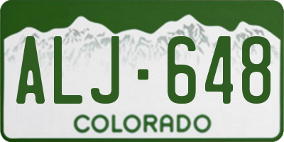 CO license plate ALJ648