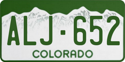 CO license plate ALJ652