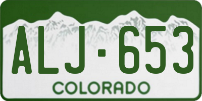 CO license plate ALJ653