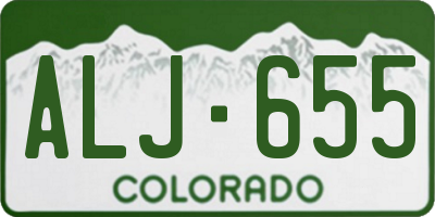 CO license plate ALJ655