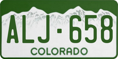 CO license plate ALJ658