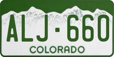CO license plate ALJ660