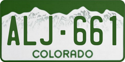 CO license plate ALJ661