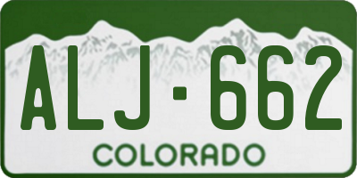 CO license plate ALJ662