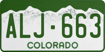 CO license plate ALJ663