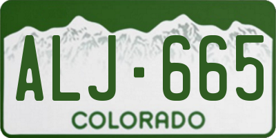 CO license plate ALJ665